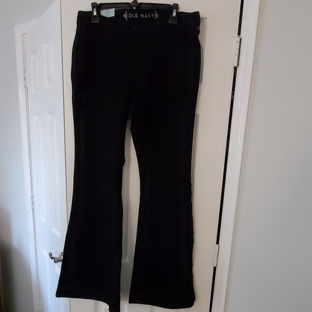 Black flare jeans